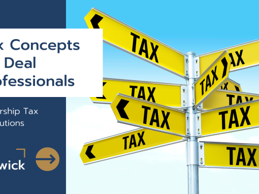 Tax Concepts for Deal Professionals: Partnership Tax Distributions