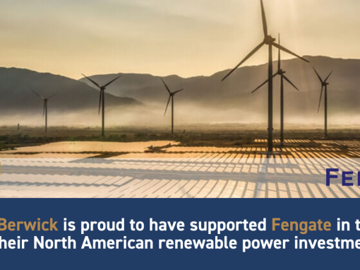 Leo Berwick supports Fengate in three of their North American renewable power investments