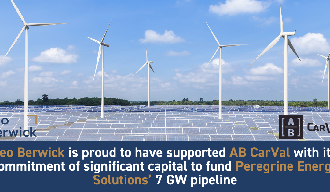 Leo Berwick supports AB CarVal with its commitment of significant capital to fund Peregrine Energy Solutions’ 7 GW pipeline