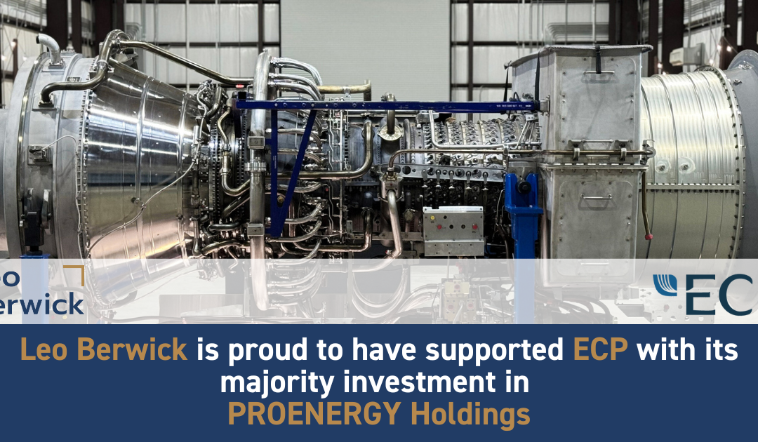 Leo Berwick supports ECP with its majority investment in PROENERGY Holdings