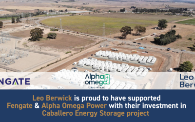 Leo Berwick supports Fengate & Alpha Omega Power with their investment in Caballero Energy Storage project