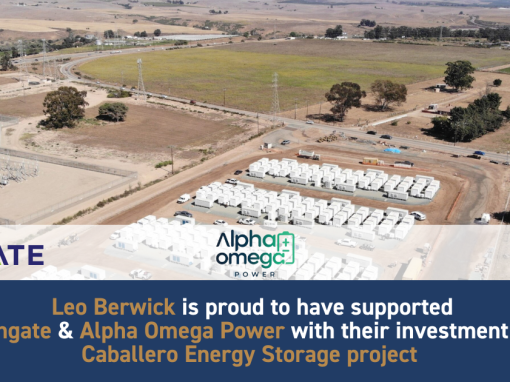 Leo Berwick supports Fengate & Alpha Omega Power with their investment in Caballero Energy Storage project